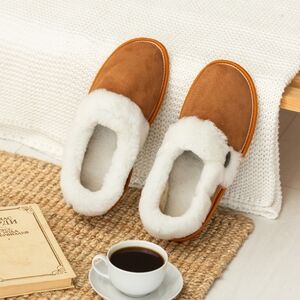 Light Brown suede men’s slippers “Eugine”